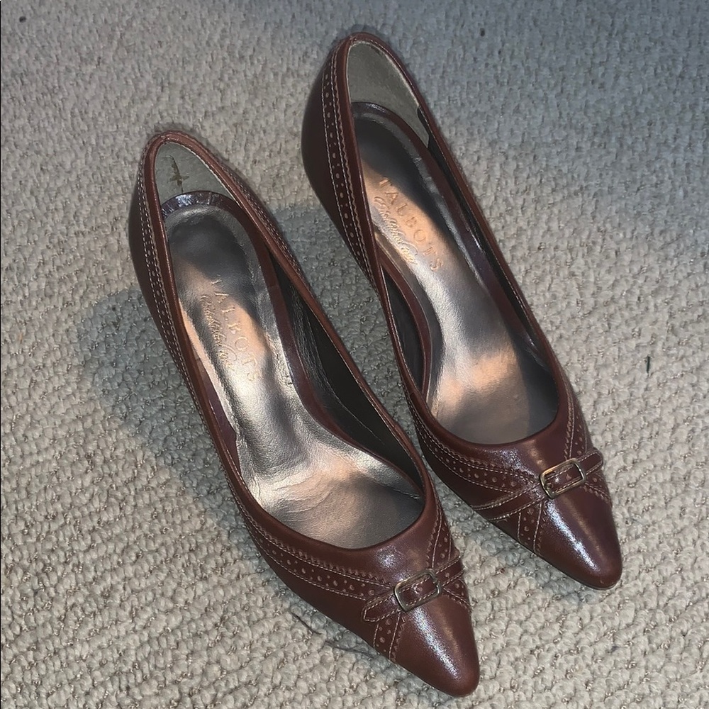 Brown Leather Women's Pumps